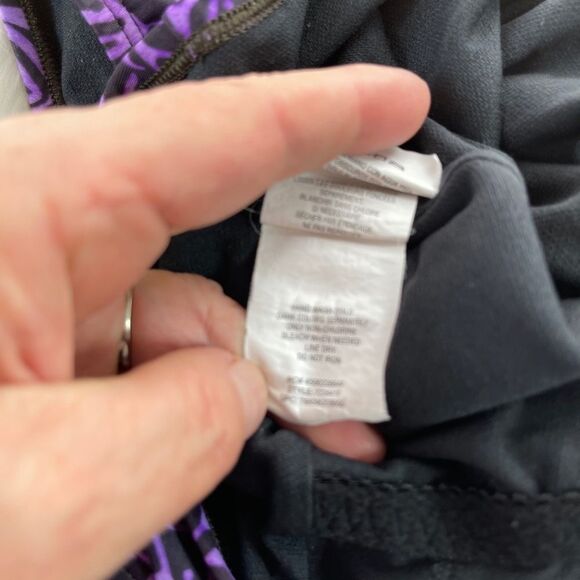 Speedo Purple Batik Print Swimsuit Sz 10 - Picture 4 of 4